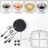 Ripoll Hanglamp, Kogellampje, Cluster hanglamp Amber, Chroom, Goud, Duidelijk, Rookkleurig, 4-lichts