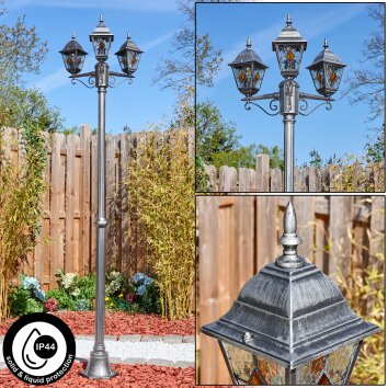 Naofe Kandelaar, Pad licht Zwart, Zilver, 3-lichts