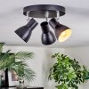 Farel Plafondlamp, Plafondspot Chroom, Zwart, 3-lichts