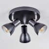 Farel Plafondlamp, Plafondspot Chroom, Zwart, 3-lichts
