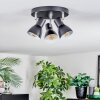 Farel Plafondlamp, Plafondspot Chroom, Zwart, 3-lichts