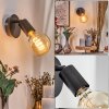 Geira Plafondspot, Wandlamp, Muurspot Zwart, 1-licht
