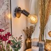 Geira Plafondspot, Wandlamp, Muurspot Zwart, 1-licht