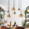 Ripoll Hanglamp, Kogellampje, Hanglamp Amber, Duidelijk, 6-lichts
