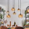 Ripoll Hanglamp, Kogellampje, Hanglamp Amber, Duidelijk, 6-lichts