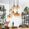 Ripoll Hanglamp, Kogellampje, Hanglamp Amber, Duidelijk, 6-lichts