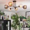 Ripoll Plafondlamp, Kogellampje Amber, Duidelijk, Rookkleurig, 6-lichts