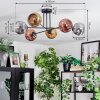 Ripoll Plafondlamp, Kogellampje Chroom, Goud, Koperkleurig, Rookkleurig, 6-lichts