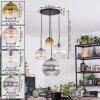 Koyoto Hanglamp, Kogellampje, Cluster hanglamp Amber, Goud, Duidelijk, Rookkleurig, 4-lichts