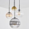 Koyoto Hanglamp, Kogellampje, Cluster hanglamp Amber, Goud, Duidelijk, Rookkleurig, 4-lichts