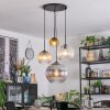 Koyoto Hanglamp, Kogellampje, Cluster hanglamp Amber, Goud, Duidelijk, Rookkleurig, 4-lichts
