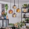 Ripoll Hanglamp, Kogellampje, Cluster hanglamp Goud, Duidelijk, Koperkleurig, Rookkleurig, 4-lichts