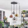 Ripoll Hanglamp, Kogellampje, Cluster hanglamp Goud, Duidelijk, Koperkleurig, Rookkleurig, 4-lichts