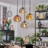Ripoll Hanglamp, Kogellampje, Cluster hanglamp Goud, Duidelijk, Koperkleurig, Rookkleurig, 4-lichts