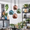 Ripoll Hanglamp, Kogellampje, Cluster hanglamp Blauw, Groen, Koperkleurig, 4-lichts
