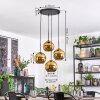 Koyoto Hanglamp, Kogellampje, Cluster hanglamp Goud, 4-lichts
