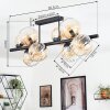 Koyoto Plafondlamp, Kogellampje Amber, Duidelijk, 8-lichts