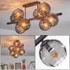 Koyoto Plafondlamp, Kogellampje Rookkleurig, 8-lichts