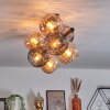 Koyoto Plafondlamp, Kogellampje Amber, Rookkleurig, 8-lichts