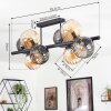 Koyoto Plafondlamp, Kogellampje Amber, Rookkleurig, 8-lichts
