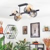 Koyoto Plafondlamp, Kogellampje Amber, Duidelijk, Rookkleurig, 8-lichts
