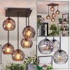 Koyoto Plafondlamp, Kogellampje Rookkleurig, 5-lichts
