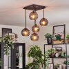 Koyoto Plafondlamp, Kogellampje Rookkleurig, 5-lichts