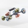 Gastor Plafondlamp, Kogellampje Blauw, Groen, Duidelijk, Koperkleurig, 8-lichts