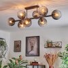 Koyoto Plafondlamp, Kogellampje Duidelijk, Rookkleurig, 8-lichts