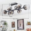 Koyoto Plafondlamp, Kogellampje Duidelijk, Rookkleurig, 8-lichts