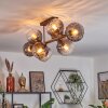 Koyoto Plafondlamp, Kogellampje Duidelijk, Rookkleurig, 8-lichts