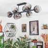 Koyoto Plafondlamp, Kogellampje Duidelijk, Rookkleurig, 8-lichts
