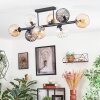 Koyoto Plafondlamp, Kogellampje Amber, Duidelijk, Rookkleurig, 8-lichts