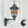 Hongkong Wandlamp voor buiten, Wandlamp Groen, Zwart, 1-licht, Bewegingsmelder