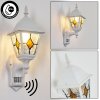 Naofe Wandlamp voor buiten, Wandlamp Wit, 1-licht, Bewegingsmelder