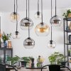 Koyoto Hanglamp, Kogellampje, Hanglamp Amber, Duidelijk, Rookkleurig, 8-lichts