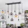Koyoto Hanglamp, Kogellampje, Hanglamp Amber, Duidelijk, Rookkleurig, 8-lichts