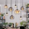 Koyoto Hanglamp, Kogellampje, Hanglamp Amber, Duidelijk, Rookkleurig, 8-lichts