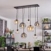 Koyoto Hanglamp, Kogellampje, Hanglamp Amber, Duidelijk, Rookkleurig, 8-lichts