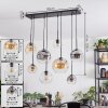 Ripoll Hanglamp, Kogellampje, Hanglamp Amber, Duidelijk, Rookkleurig, 8-lichts