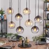 Koyoto Hanglamp, Kogellampje, Hanglamp Amber, Duidelijk, Rookkleurig, 8-lichts