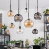 Koyoto Hanglamp, Kogellampje, Hanglamp Amber, Duidelijk, Rookkleurig, 8-lichts