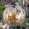 Koyoto Hanglamp, Kogellampje, Hanglamp Amber, Duidelijk, Rookkleurig, 8-lichts