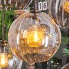 Koyoto Hanglamp, Kogellampje, Hanglamp Amber, Duidelijk, Rookkleurig, 8-lichts