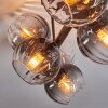 Koyoto Plafondlamp, Kogellampje Duidelijk, Rookkleurig, 8-lichts