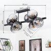 Koyoto Plafondlamp, Kogellampje Duidelijk, Rookkleurig, 8-lichts