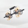 Koyoto Plafondlamp, Kogellampje Amber, Duidelijk, Rookkleurig, 8-lichts