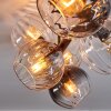Koyoto Plafondlamp, Kogellampje Amber, Duidelijk, Rookkleurig, 8-lichts