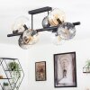 Koyoto Plafondlamp, Kogellampje Amber, Duidelijk, Rookkleurig, 8-lichts