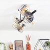 Koyoto Plafondlamp, Kogellampje Amber, Duidelijk, Rookkleurig, 8-lichts